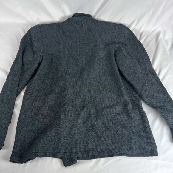 DON SAYRES for Wellmore Jacket Sweater Size 8 Gray with Gold Accents Blazer - Picture 6 of 6